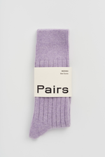 Parma Violet Merino Bed Socks: Parma Violet / Large (UK 9-13)