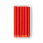 Poppy Red Eco Dinner Candles, 6 per pack: 6