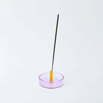 Duo Tone Glass Incense Holder: Smoke and Amber