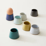 ANDAA Minimalist Stoneware Conical Egg Cup: Ice Wash