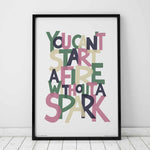 Dancing In The Dark Song Lyric Typography Print: Unframed / A3