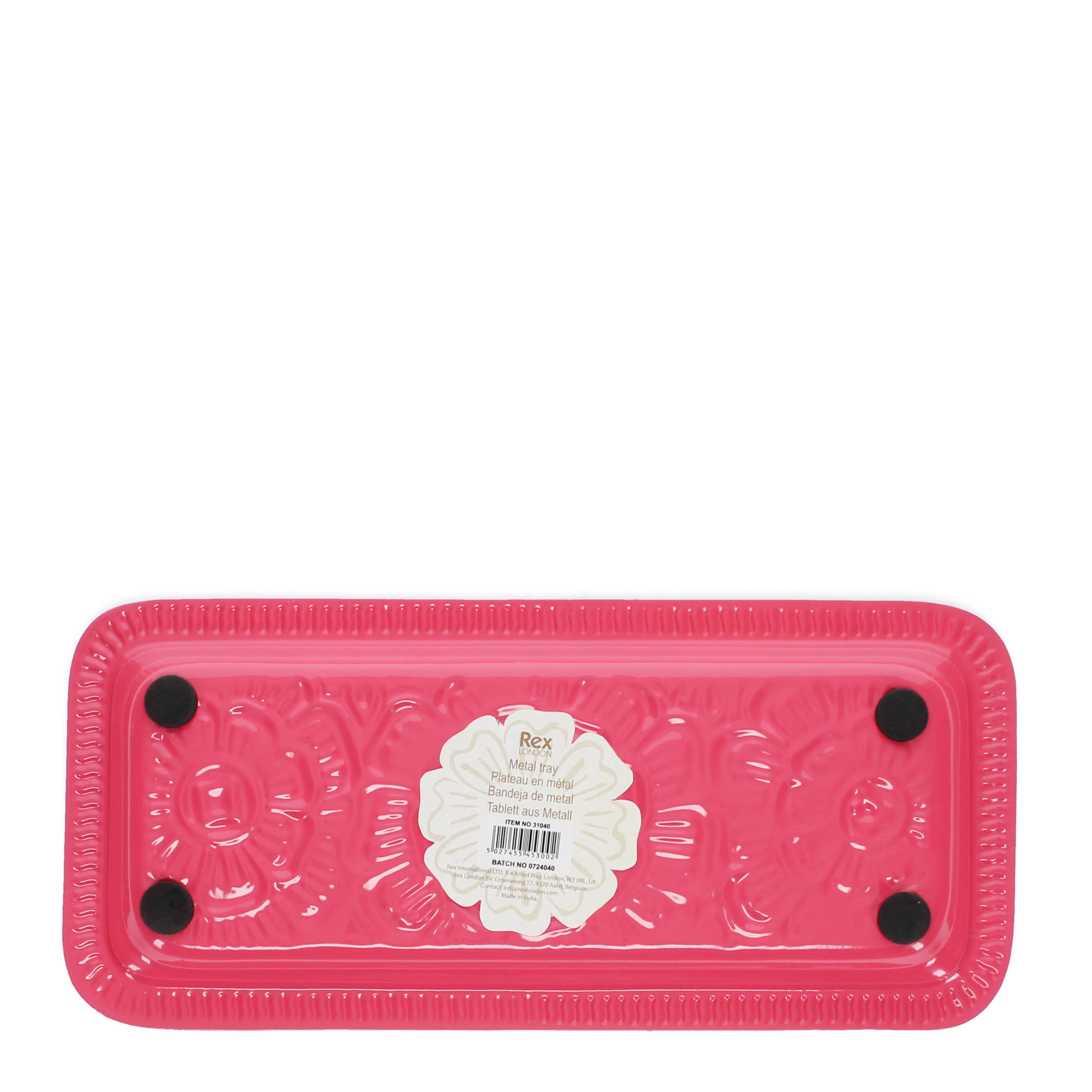 Enamel trinket tray - Vibrant pink