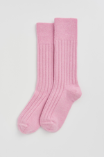 Sugar Pink Merino Bed Socks: Sugar Pink / Large (UK 9-13)