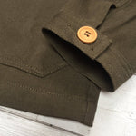 Olive Brown Corduroy French Twill Chore: XL