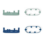 Oval Metal Candelabra in Opaline Green