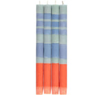 Striped Opaline, Pompadour & Rust Eco Dinner Candles, 4 per pack: 6