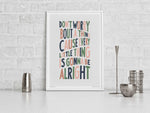 Don't Worry Bout A Thing Song Lyric Typography Print: Unframed / Light Background / A3