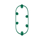 NEW! Oval Metal Candelabra in Beryl Green: 2