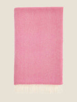 Herringbone Pure Wool Throw: Neutral