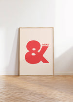 Art Print – & Relax | Abstract Minimalist Wall Art: A4 - 21cm x 29.7cm