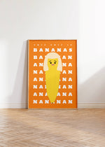 Art Print – This is Bananas | Abstract Minimalist Wall Art: A4 - 21cm x 29.7cm