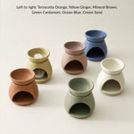 SUNU Stoneware Essential Oil Burner: Mineral Brown
