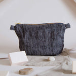 Toiletry Bag - 100% Linen: Herringbone Linen / Large