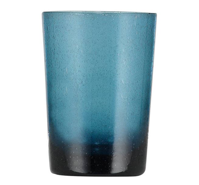 Mineral Blue Handmade Glass Tumbler: 6