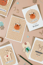 Reindeer Keepsake Christmas Card