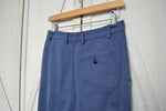 French Work Pants Indigo Blue Herringbone: 38"