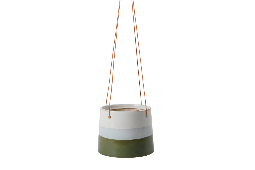 NEW Collectors Hanging Pot Blue and Green 12.5cm