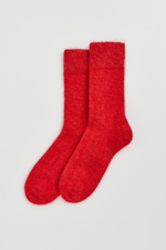 Postbox Red Ultra Soft Alpaca Socks: Small (UK 4-7)