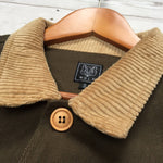 Olive Brown Corduroy French Twill Chore: XL