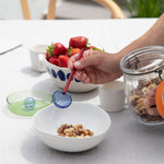 Duo Tone Glass Spoon: Yellow/Cobalt