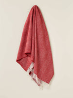 Herringbone Pure Wool Throw: Neutral