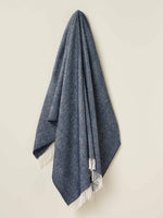 Herringbone Pure Wool Throw: Neutral