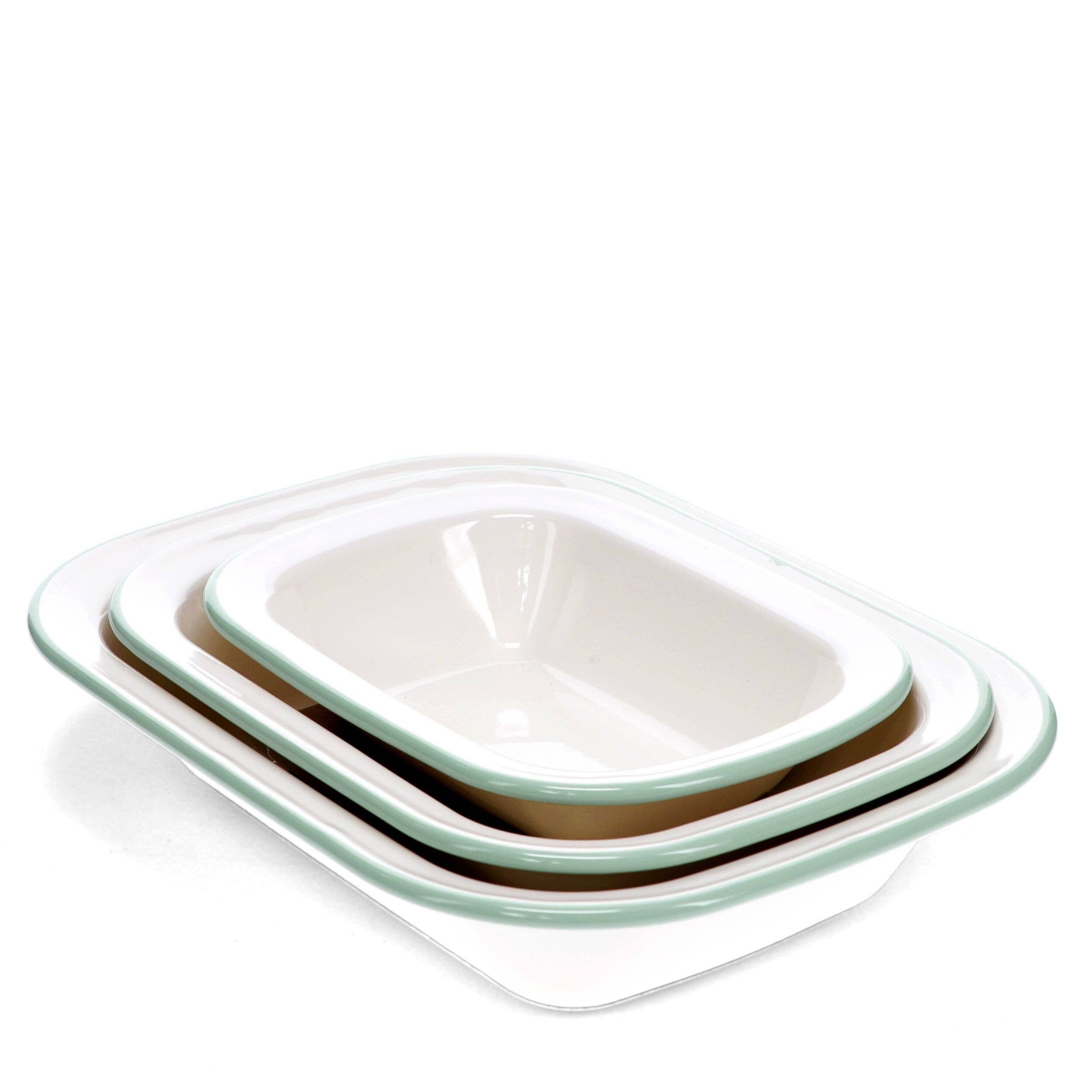 Enamel Pie Dishes (Set of 3) - Pistachio