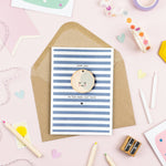 Moon Birthday Card with Wooden Token