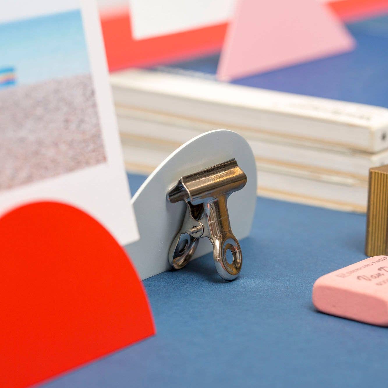 Geometric Photo Clip - Semi Circle: Blue