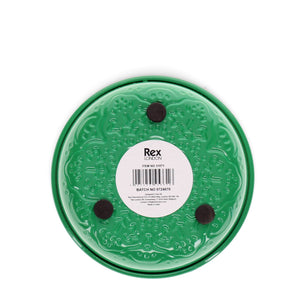 Enamel trinket dish - Dark green
