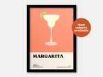 Margarita Cocktail Print: Blue / A4