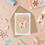 Reindeer Keepsake Christmas Card