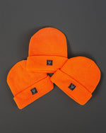 Knitted Orange Beanie Hat