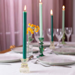 Green Dinner Candles | 25 Candles | POS Unit | Christmas |