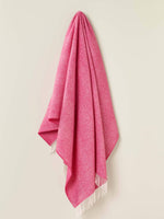 Herringbone Pure Wool Throw: Teal