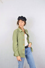French Cotton Twill Chore Jacket Pistachio Green: XL