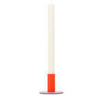 Tall 6cm Two-Tone Orange Flame & Venetian Pink Metal Candleholder: 6