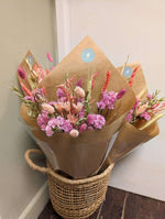 Pink Dried Flower Arrangements