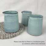 BHAVA Stoneware Conical Jug: White Wash