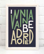 I Wanna Be Adored Song Lyric Bold Typography Print: Unframed / Light Background / A4
