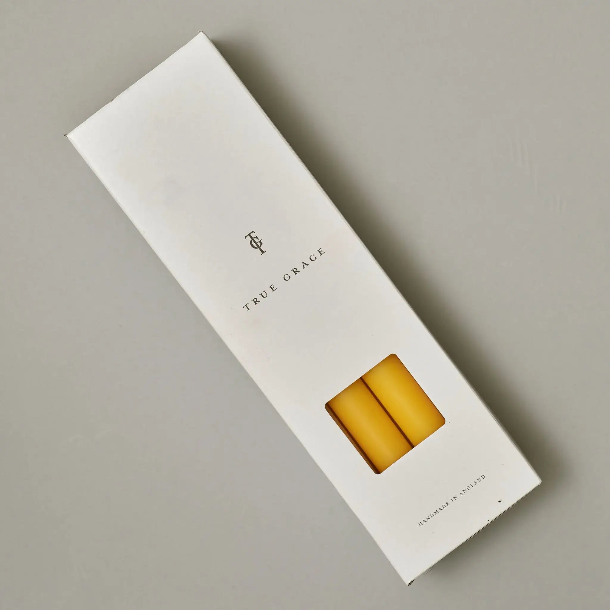 Yellow Box of 12 Dining Candles