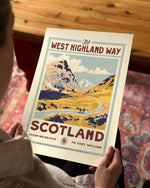 Vintage Visit The West Highland Way Print: A4