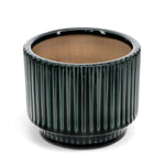 Ridged Plant Pot - Petrol