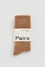 Biscuit Beige Ultra Soft Alpaca Bed Socks: Small (UK 4-7)