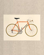 Vintage Orange Bicycle A3 Print