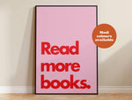 Read More Books Typography Print: Cream and Blue / A4