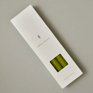 Leaf Green Coloured Dining Candles