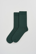 Deep Forest Green Merino Socks: Deep Forest Green / Large (UK 11-13)
