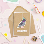 Birthday Pigeon Card - Wooden Keepsake