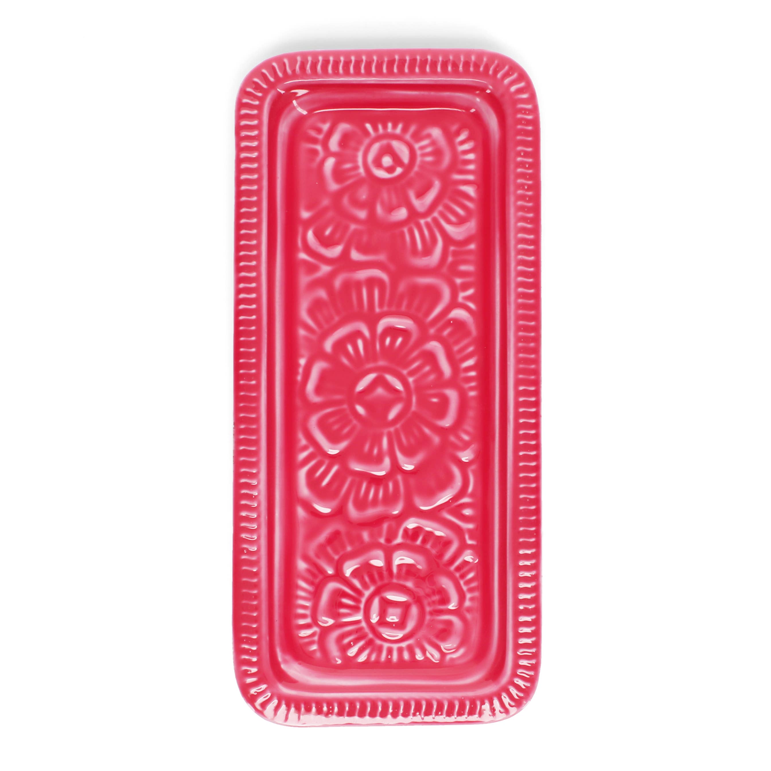 Enamel trinket tray - Vibrant pink